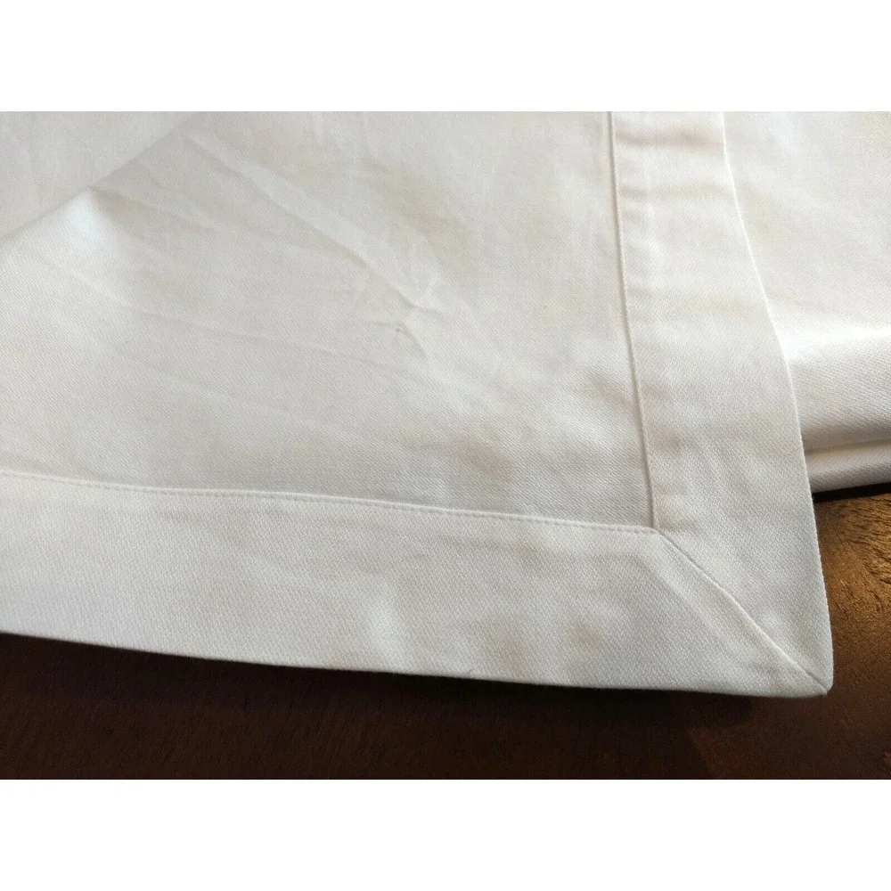 Pottery Barn Tablecloth 100% Cotton Solid White 52